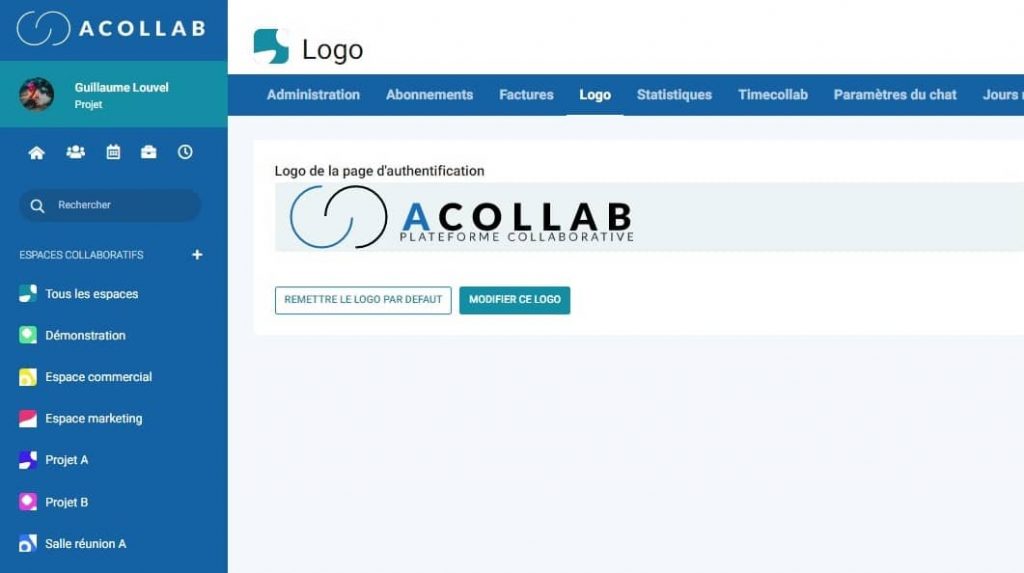 permissions sur l'outil collaboratif